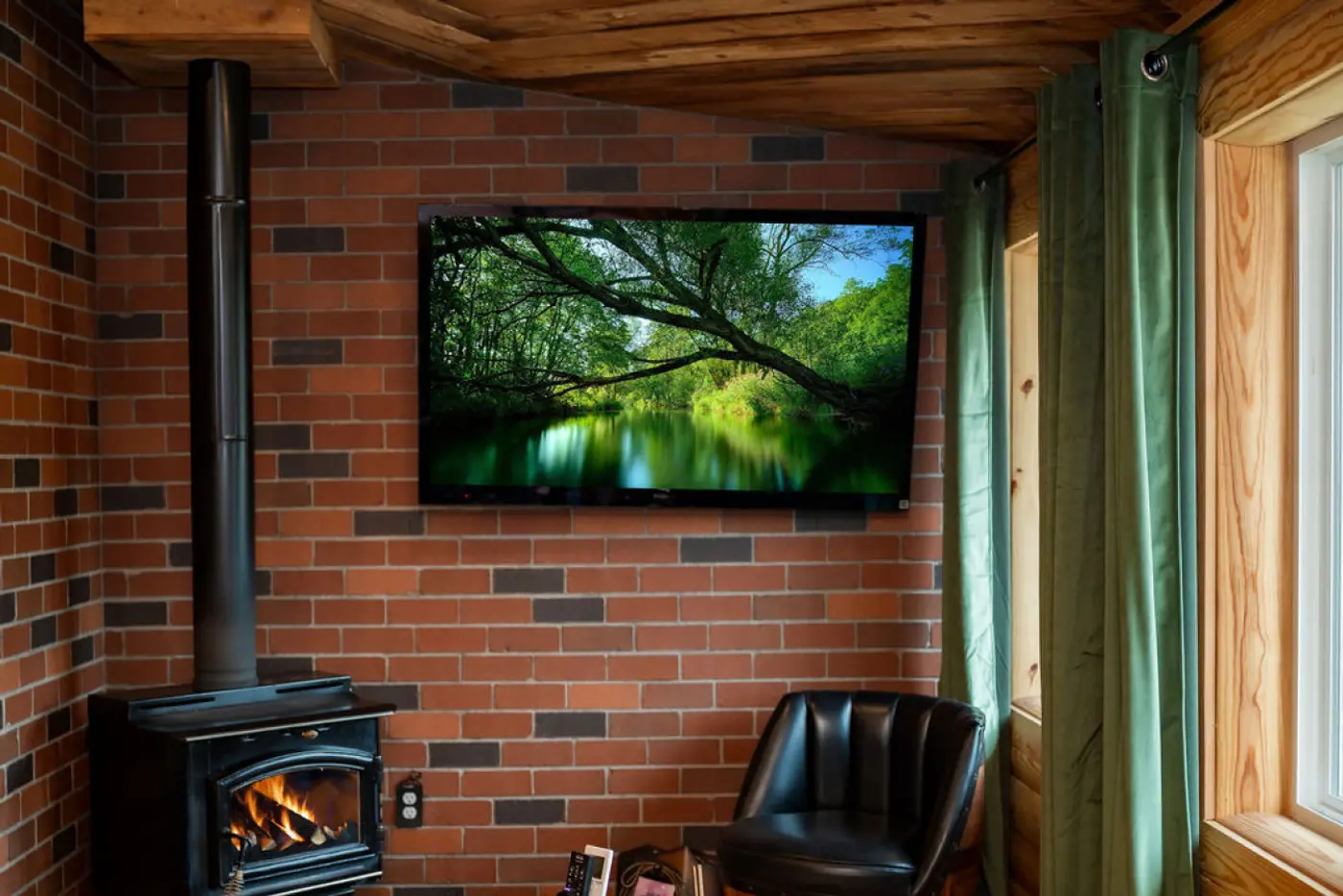 Photo 3 of The Hilltop Cabin — Lakefront with Hot Tub & Fire Pit