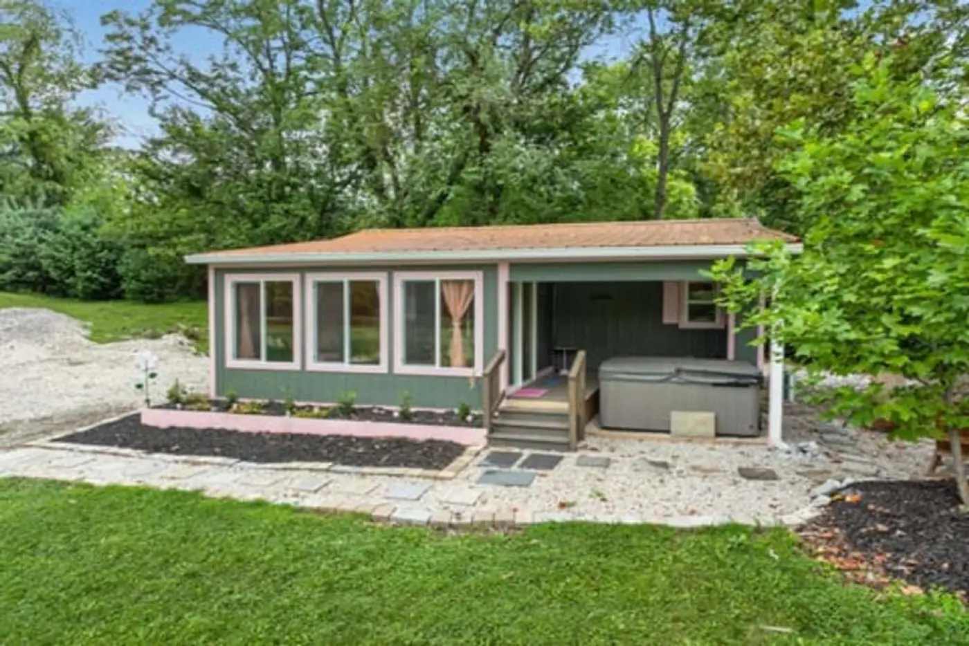 Photo 10 of Rosey Rodeo — Tiny Cabin with Hot Tub & Lake Views